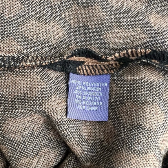 Vivienne Tam Brown Black Geometric Print Dress Size 12 NWT - Picture 6 of 7